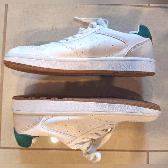 J Crew white and green fashion lace-up casual fashion sneakers- size 7 - Picture 5 of 10
